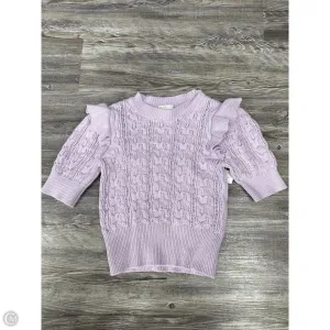 Sweater Short Sleeve By Design History In Purple, Size: Xs