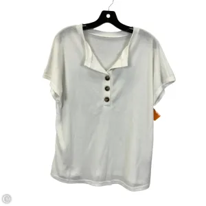 Sweater Short Sleeve By Shein In Cream & Tan, Size: M