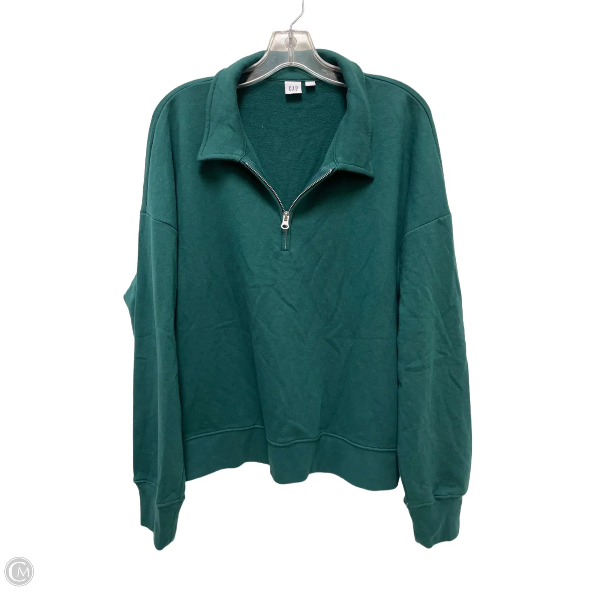 Sweatshirt Collar By Gap In Green, Size: Xl