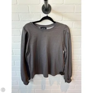 Sweatshirt Crewneck By Fabrik In Grey, Size: M