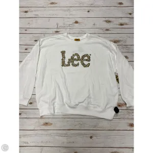 Sweatshirt Crewneck By Lee In White, Size: 1x