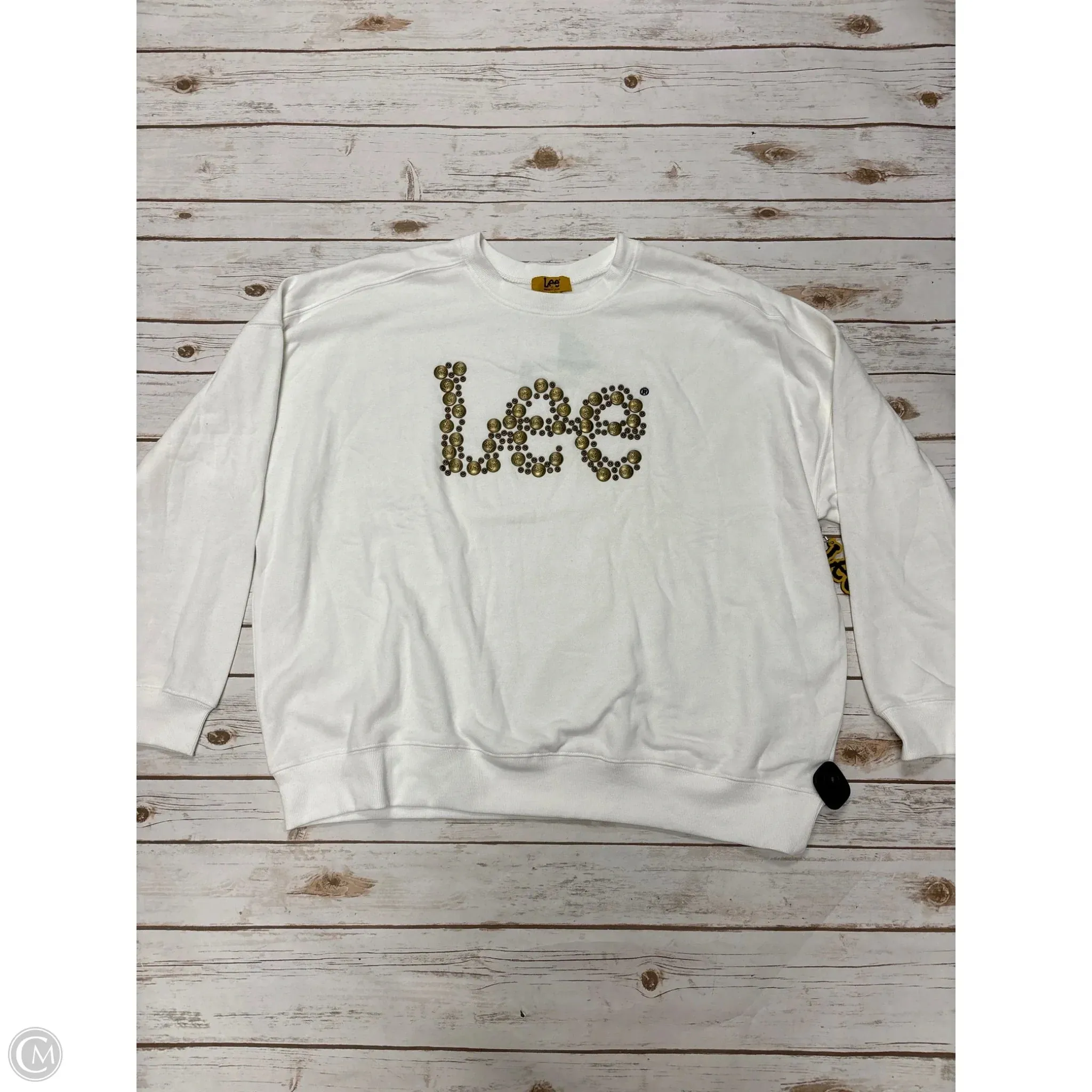 Sweatshirt Crewneck By Lee In White, Size: 1x
