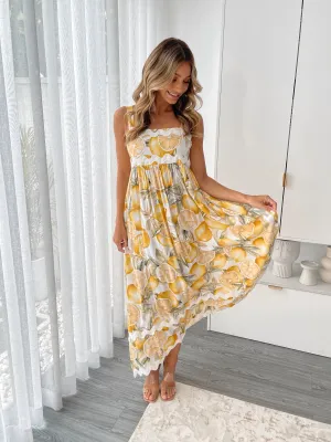 Sylvessa Dress - Yellow Print