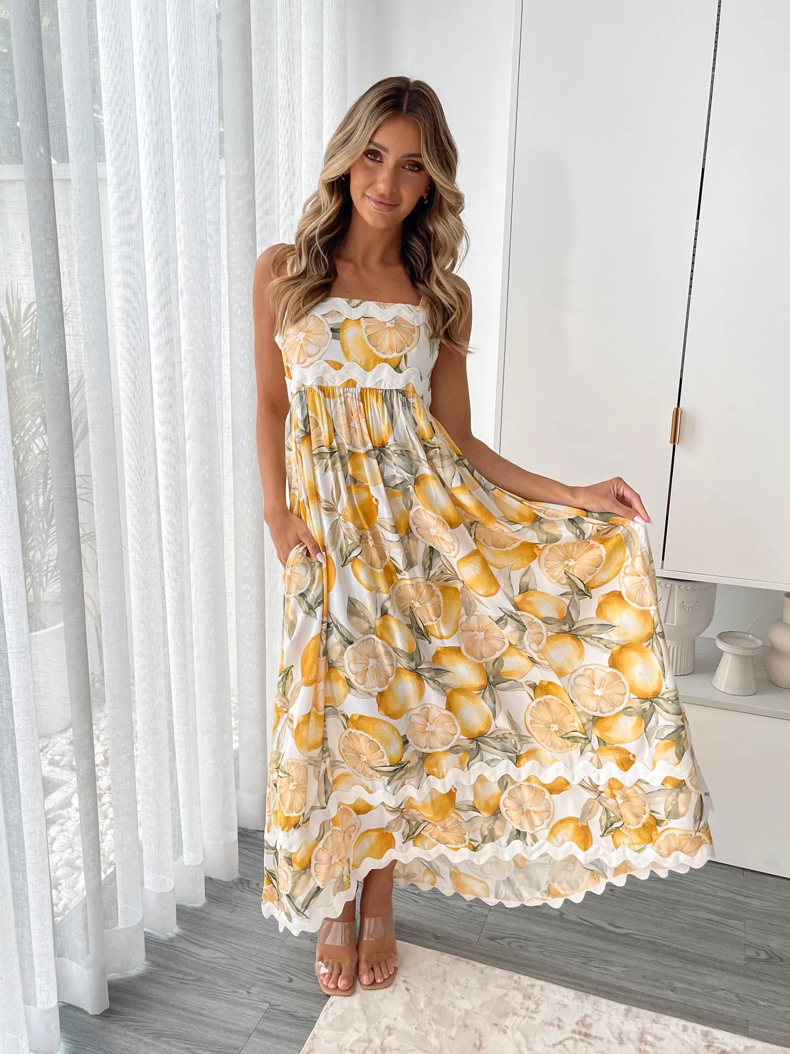 Sylvessa Dress - Yellow Print