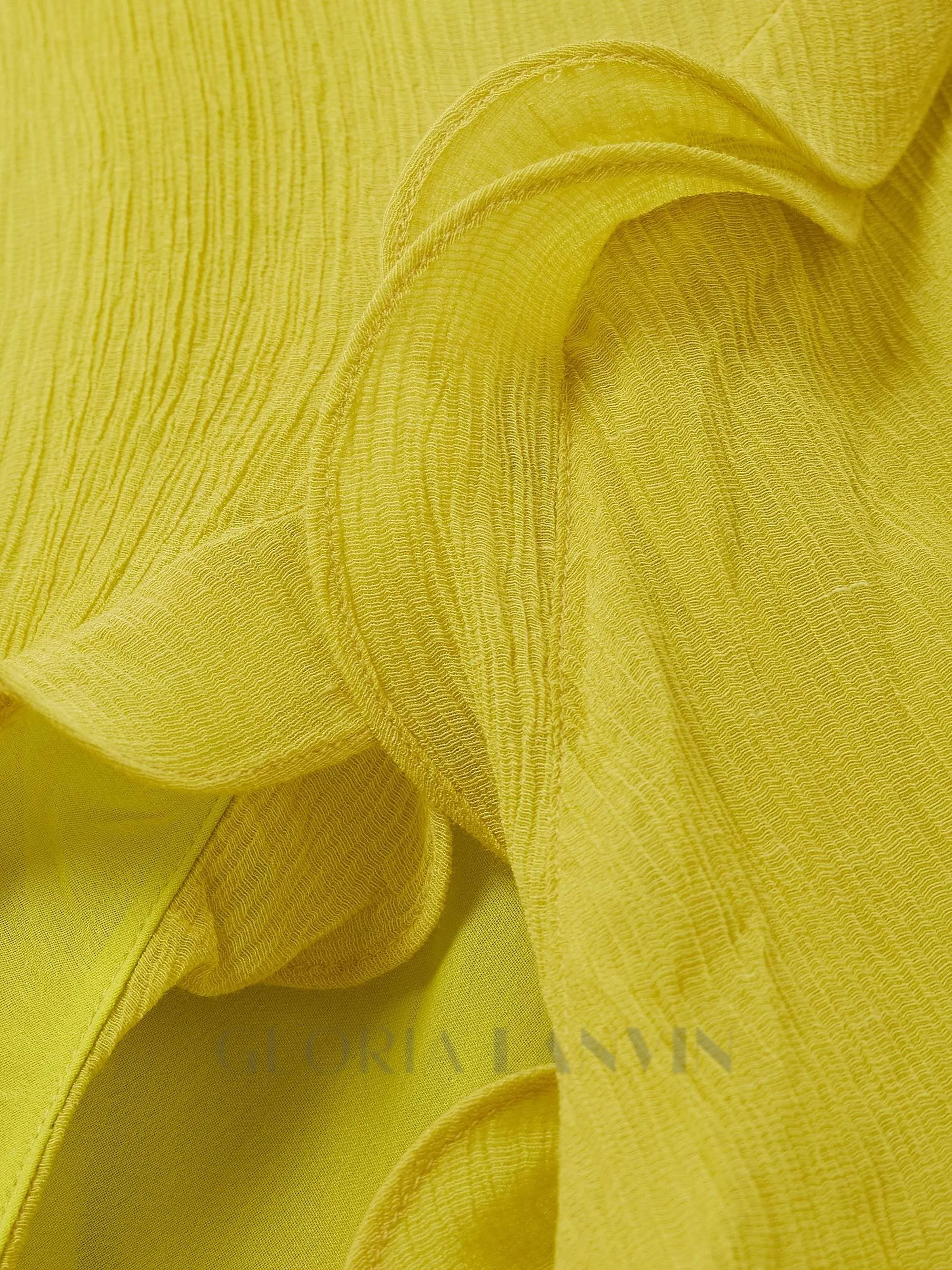 TABITHA YELLOW ONE-SHOULDER ASYMMETRIC CUTOUT GOWN Gloria Lanvin