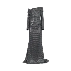 Talbot Runhof Women's Black Long Dress