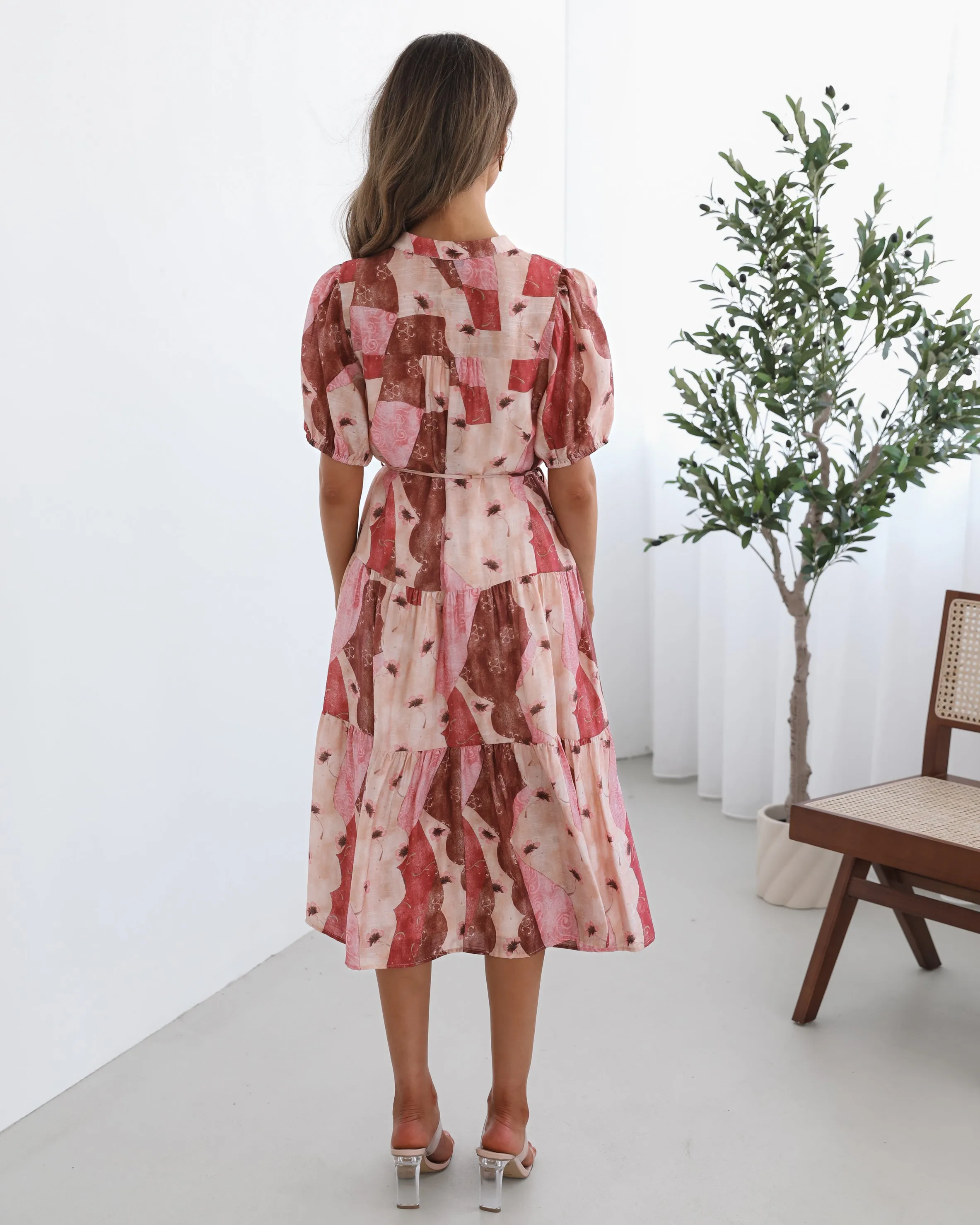 Theia Dress - Multi Print