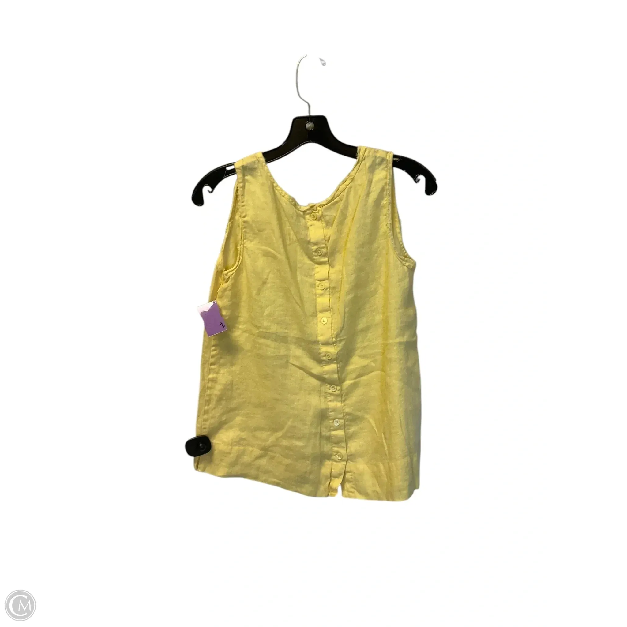 Top Sleeveless By Andrea Jovine In Yellow, Size: M