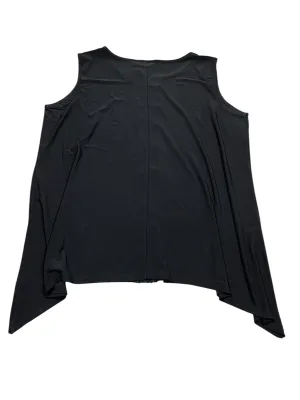 Top Sleeveless By Cato In Black, Size:2X