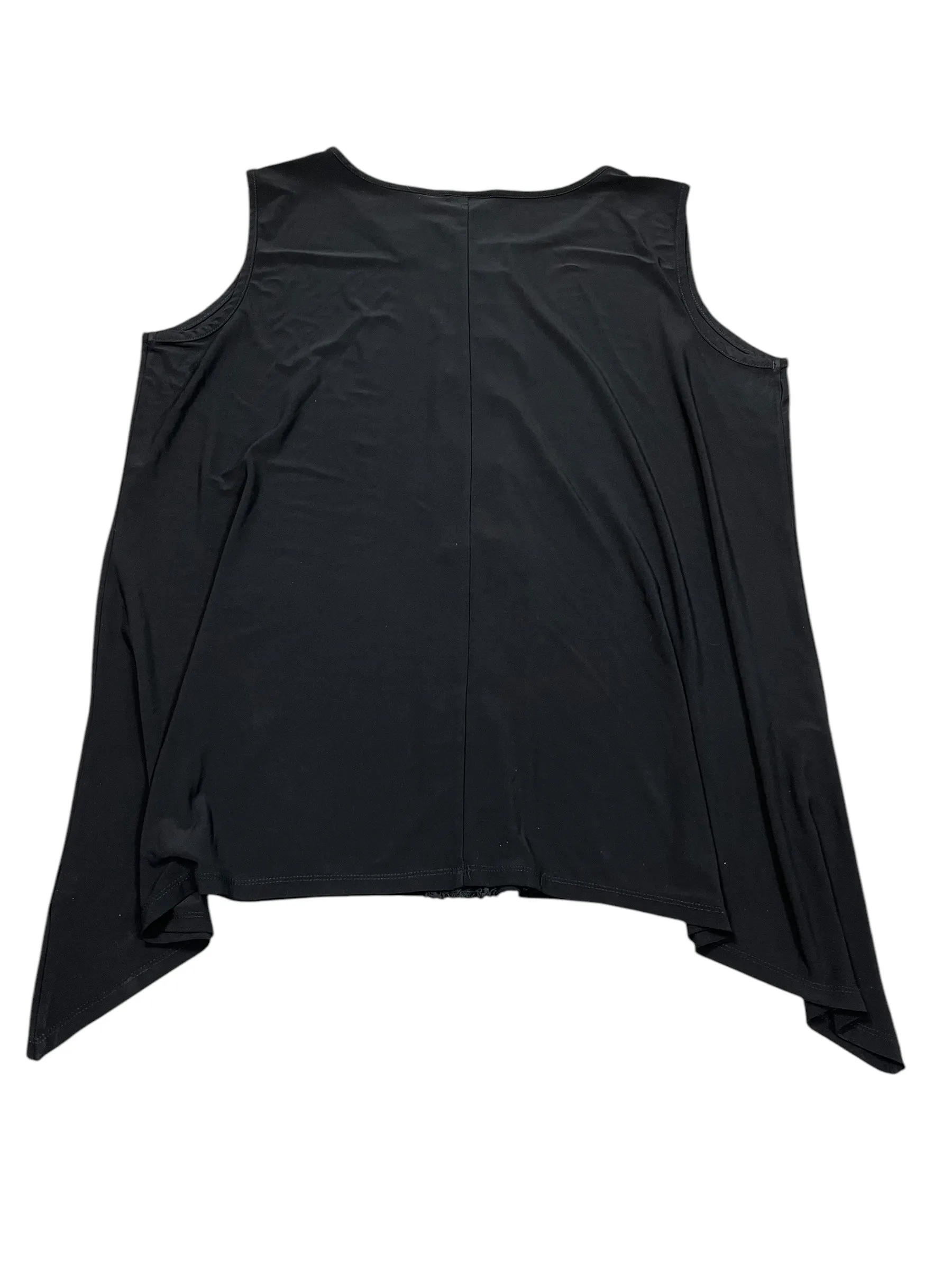 Top Sleeveless By Cato In Black, Size:2X