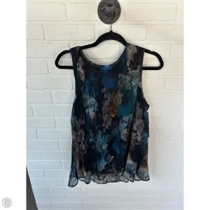 Top Sleeveless By Christopher And Banks In Black & Blue, Size: Xl