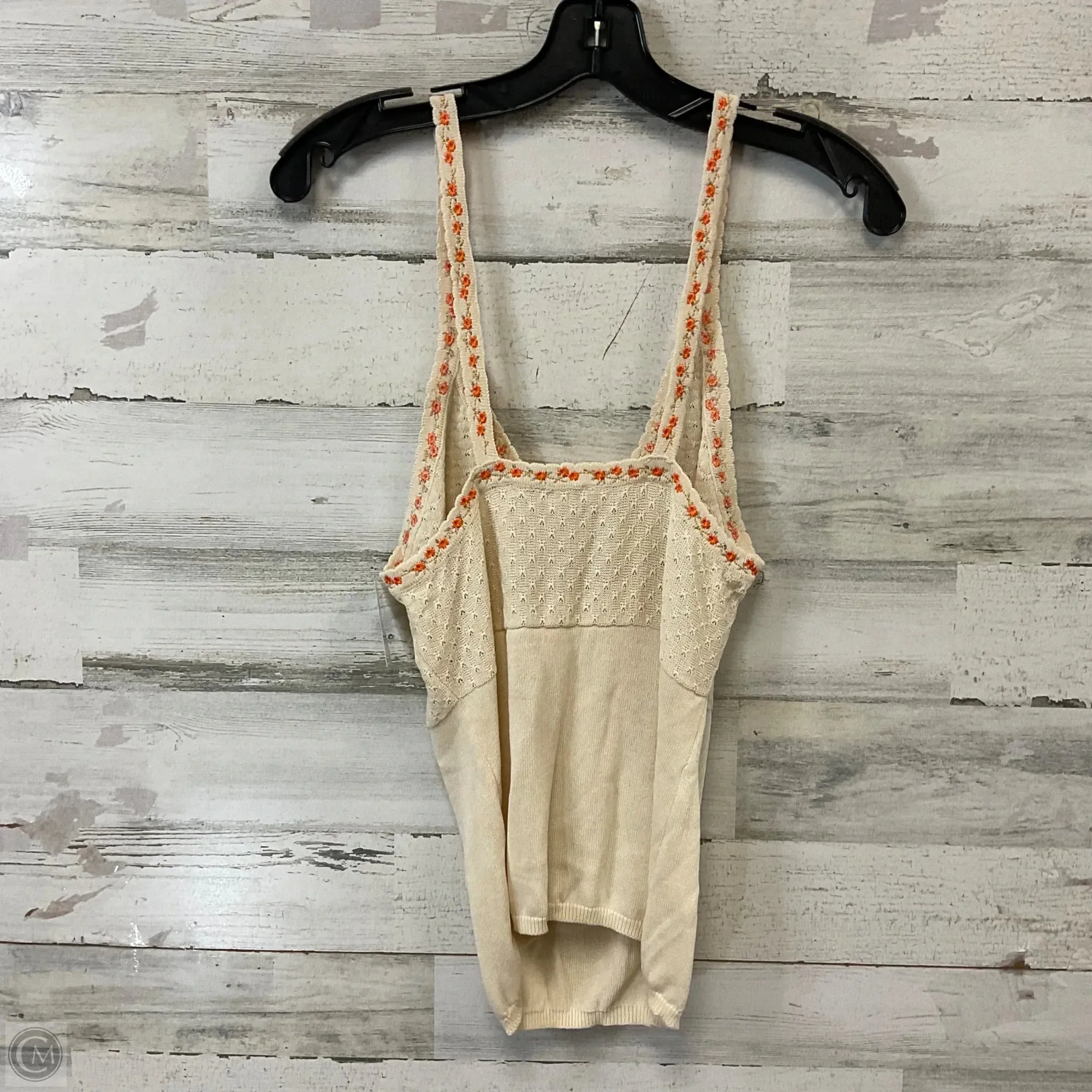 Top Sleeveless By Free People In Cream, Size: M