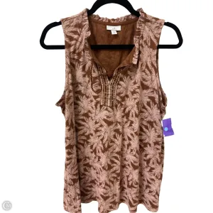 Top Sleeveless By J. Jill In Brown, Size: M