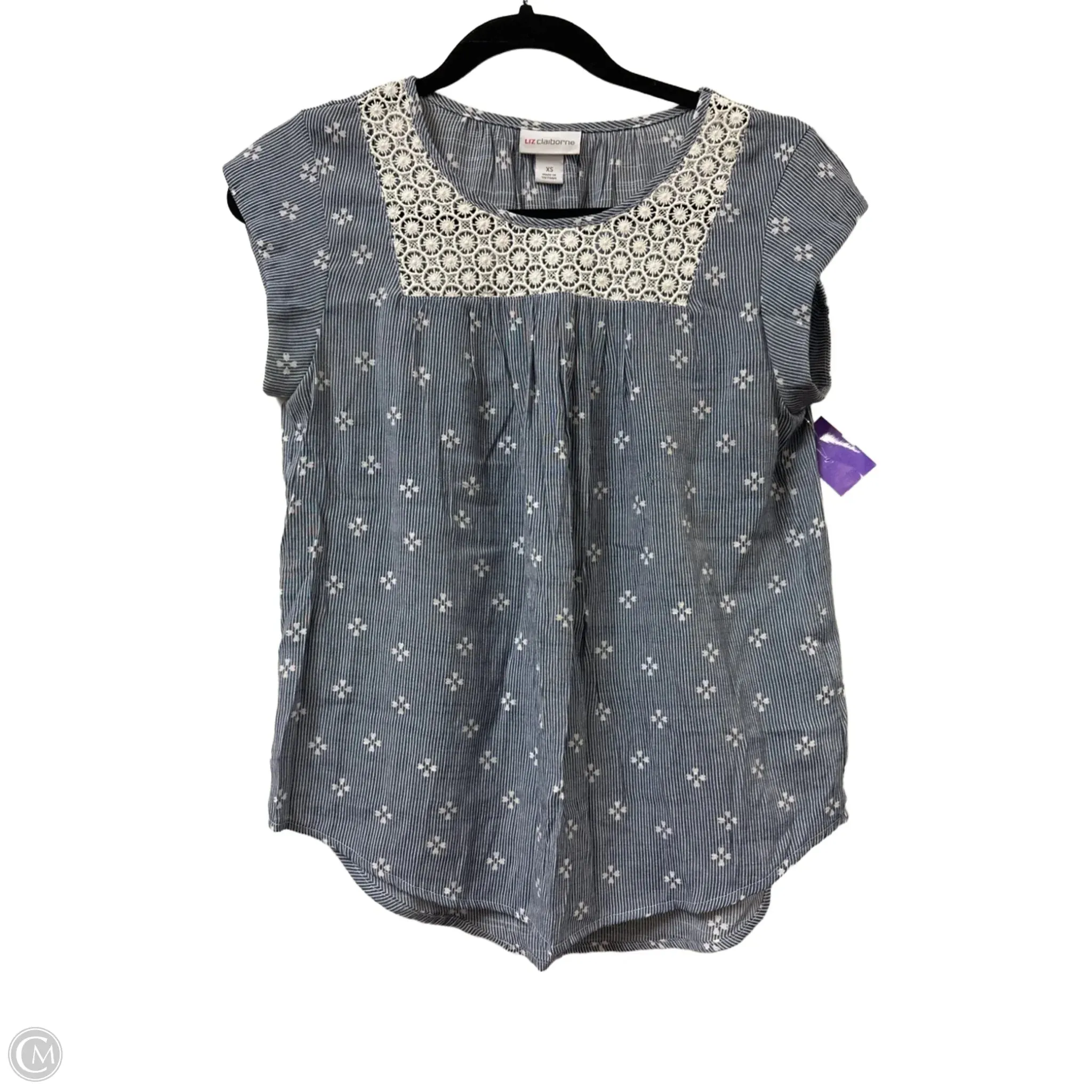 Top Sleeveless By Liz Claiborne In Blue, Size: Xs