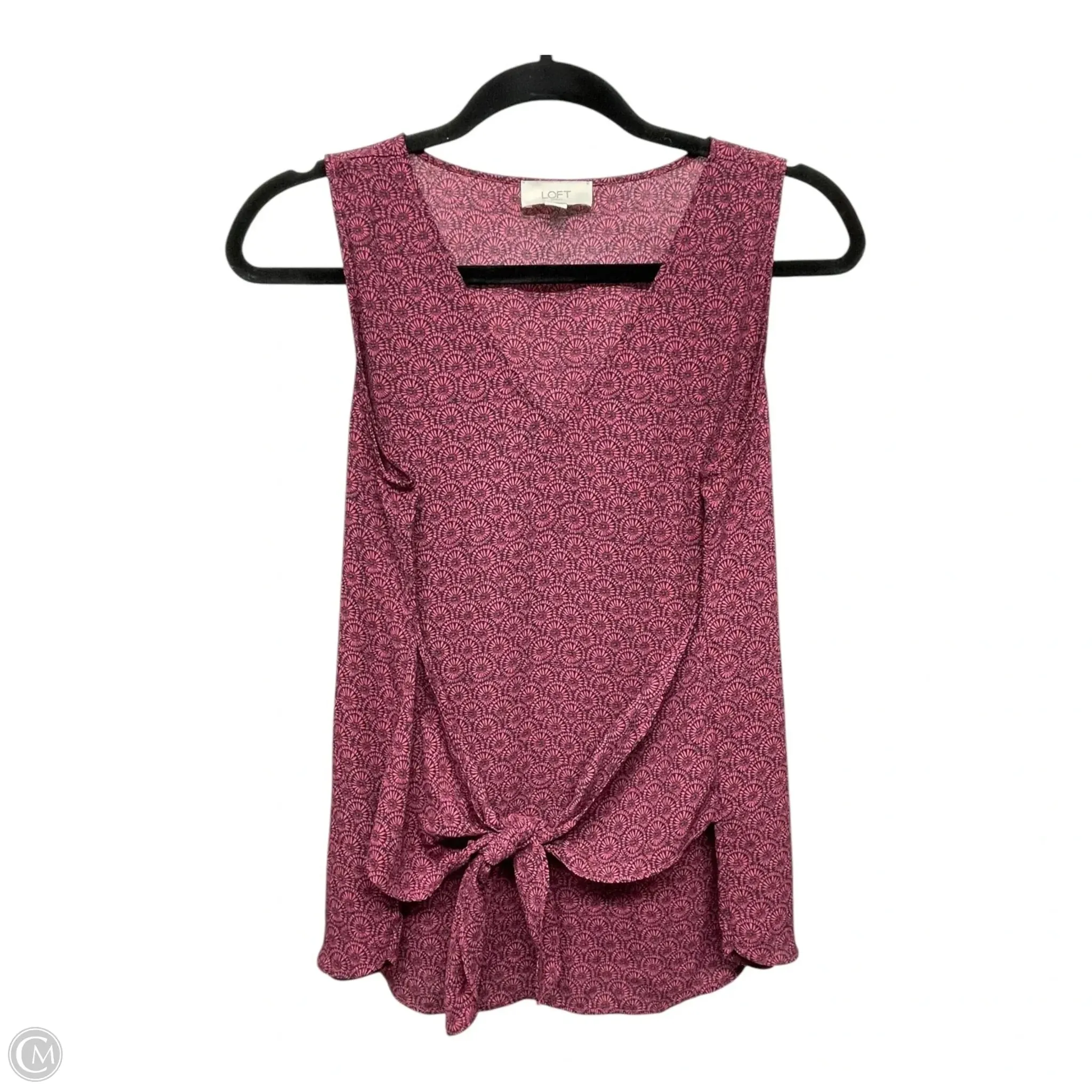 Top Sleeveless By Loft In Geometric Pattern, Size: S