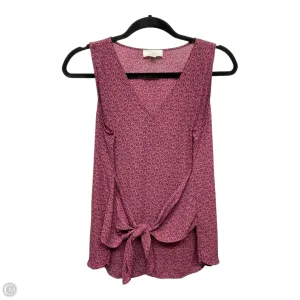Top Sleeveless By Loft In Geometric Pattern, Size: S