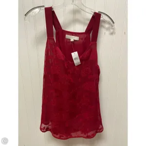 Top Sleeveless By Loft In Red, Size: S