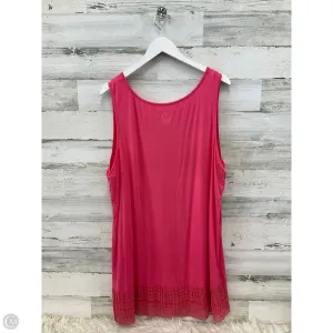 Top Sleeveless By Logo In Pink, Size: 2x