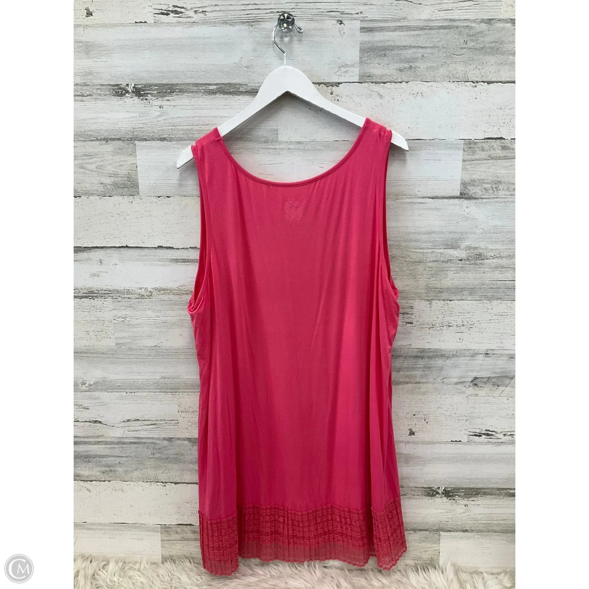 Top Sleeveless By Logo In Pink, Size: 2x
