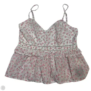 Top Sleeveless By Mi Ami In Pink & White, Size: L