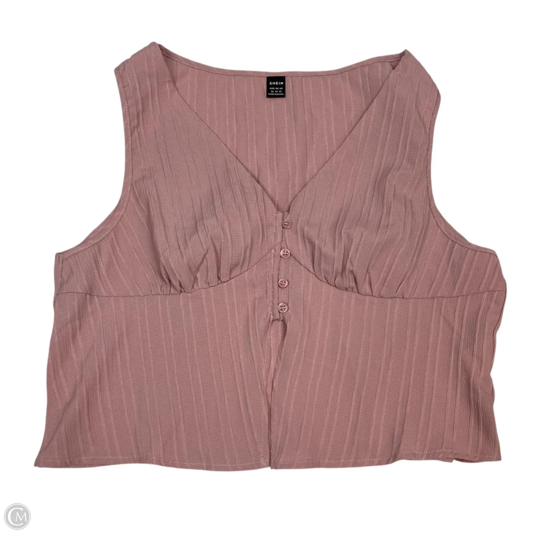 Top Sleeveless By Shein In Pink, Size: L