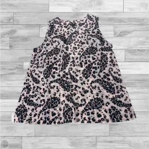 Top Sleeveless By Talbots In Black & Pink, Size: L