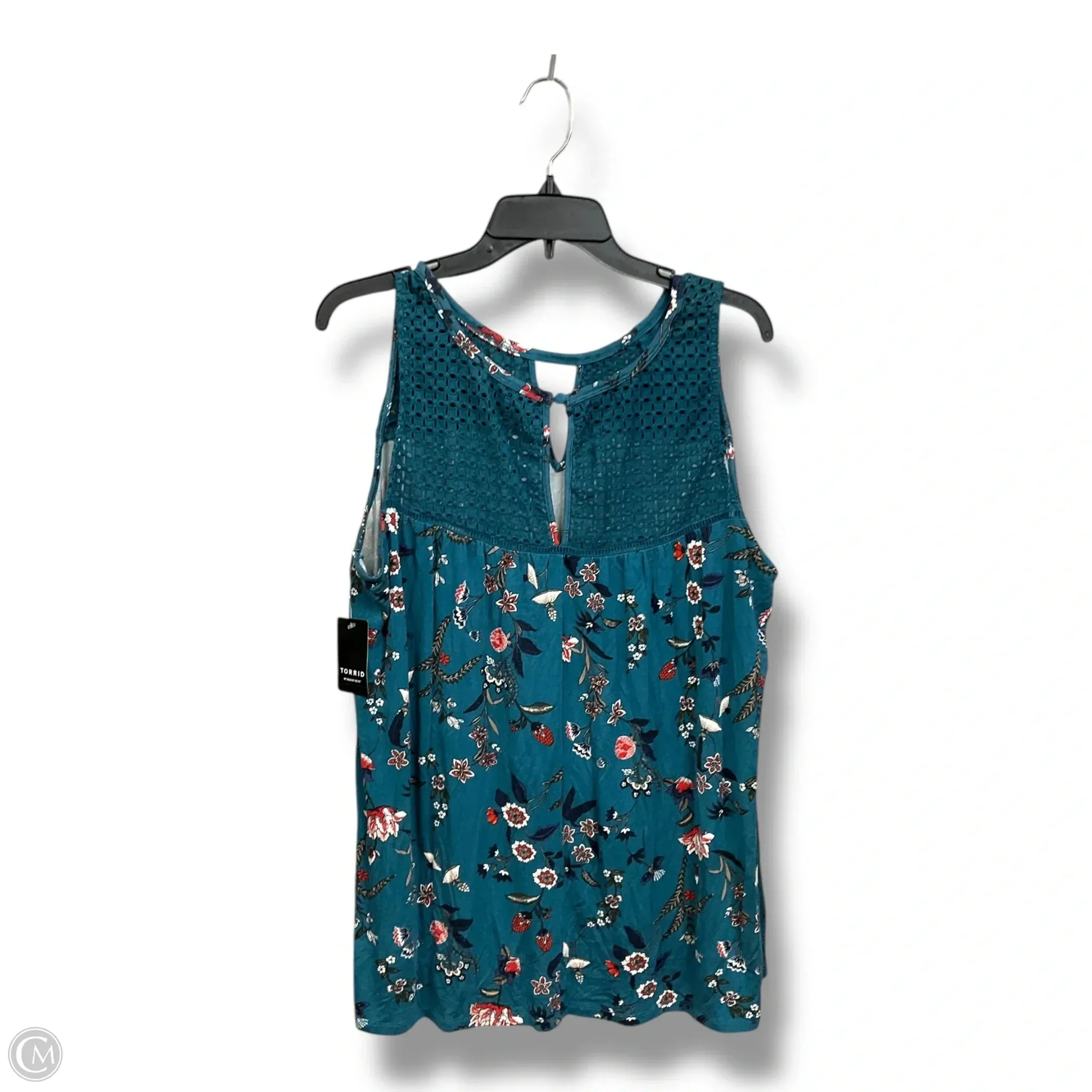 Top Sleeveless By Torrid In Floral Print, Size: 2x