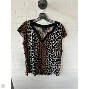 Top Sleeveless By Worthington In Black & Brown, Size: Xl