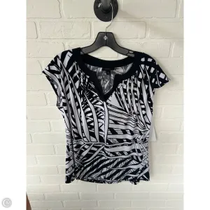 Top Sleeveless By Worthington In Black & White, Size: L
