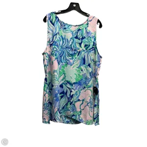 Top Sleeveless Designer By Lilly Pulitzer In Blue & Pink, Size: Xl
