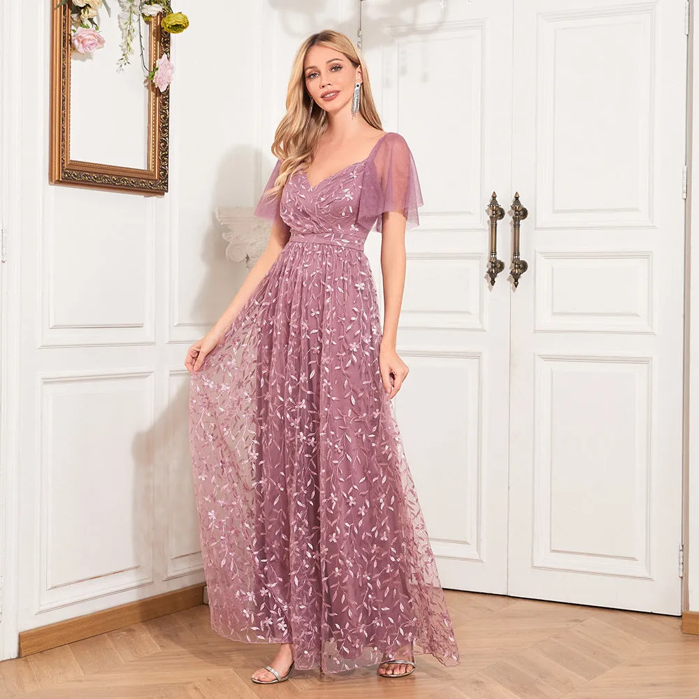 Trending Now Elegant Embroidered Formal Dress  Almost Gone!