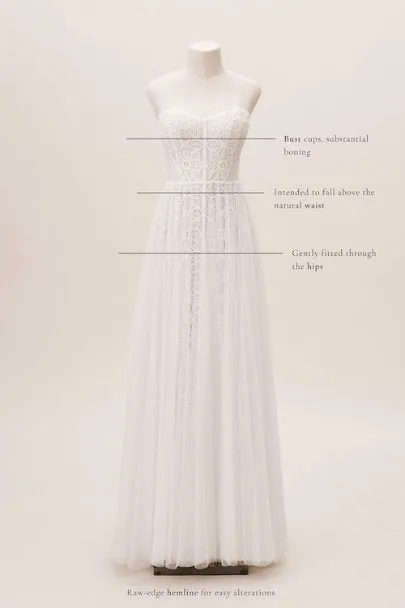 Trendy 2025 BHLDN Willowby Cordova Ophelia 53702 Gown  Ends Soon!