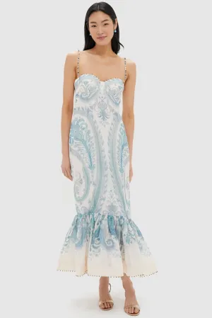 Turquoise Paisley Illuminate Gown