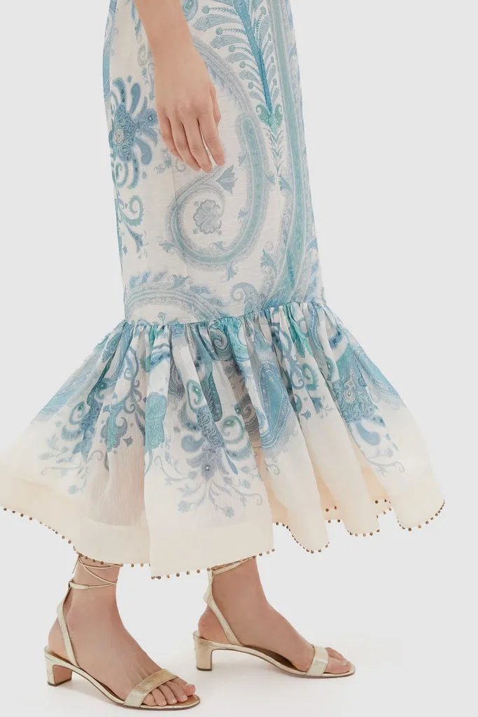 Turquoise Paisley Illuminate Gown