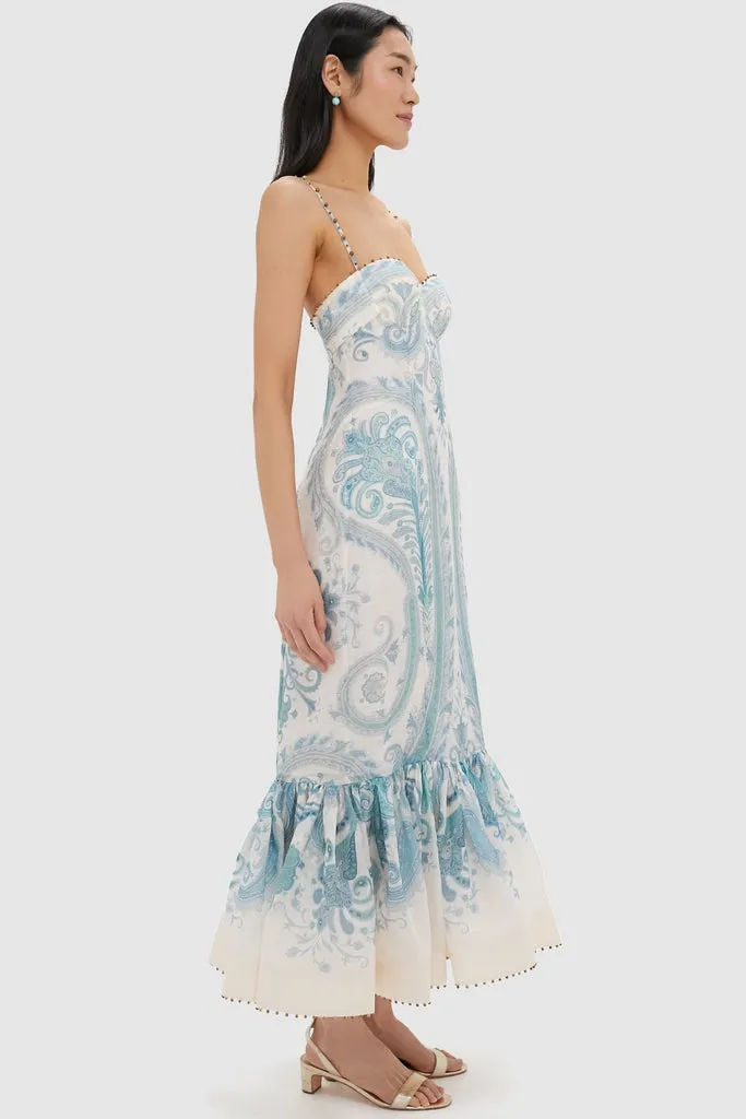 Turquoise Paisley Illuminate Gown