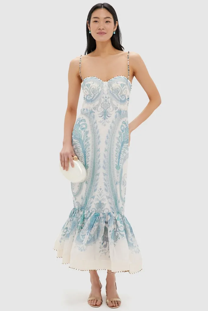 Turquoise Paisley Illuminate Gown