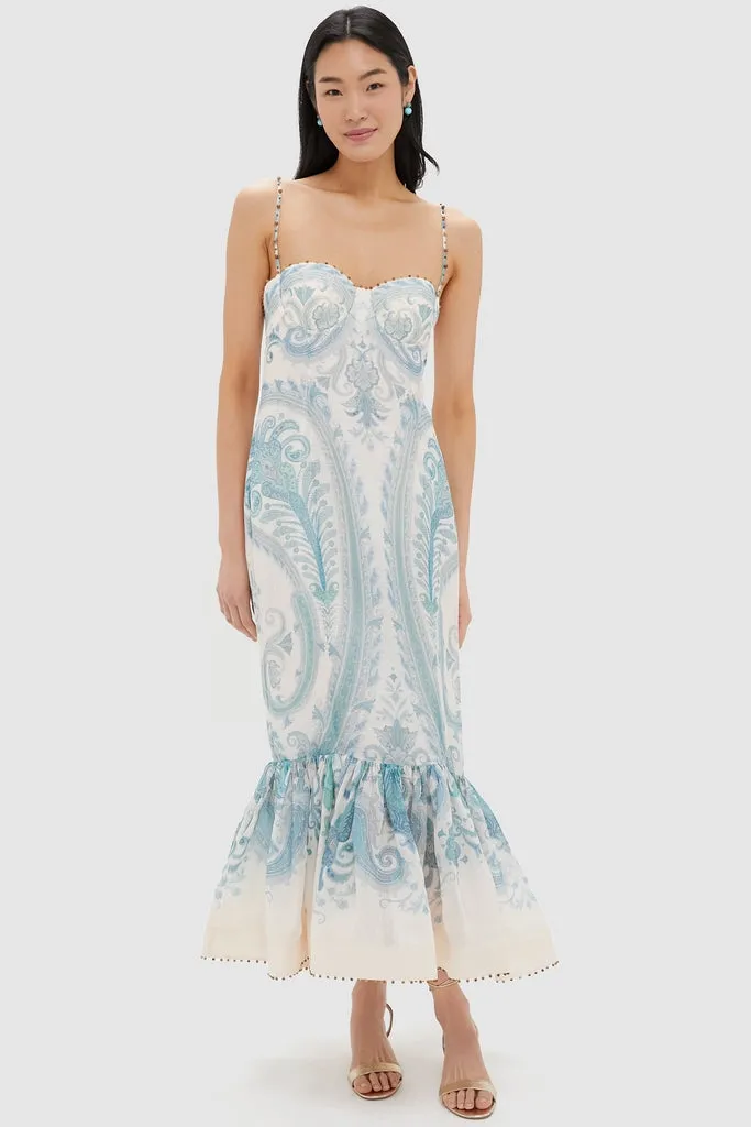 Turquoise Paisley Illuminate Gown