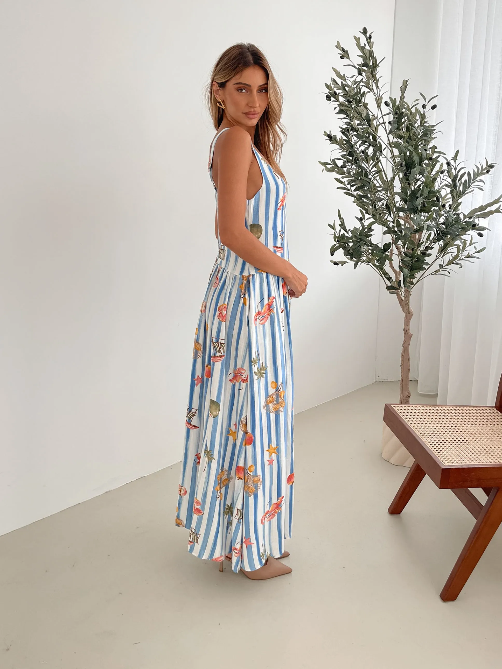 Uhura Dress - Blue Print