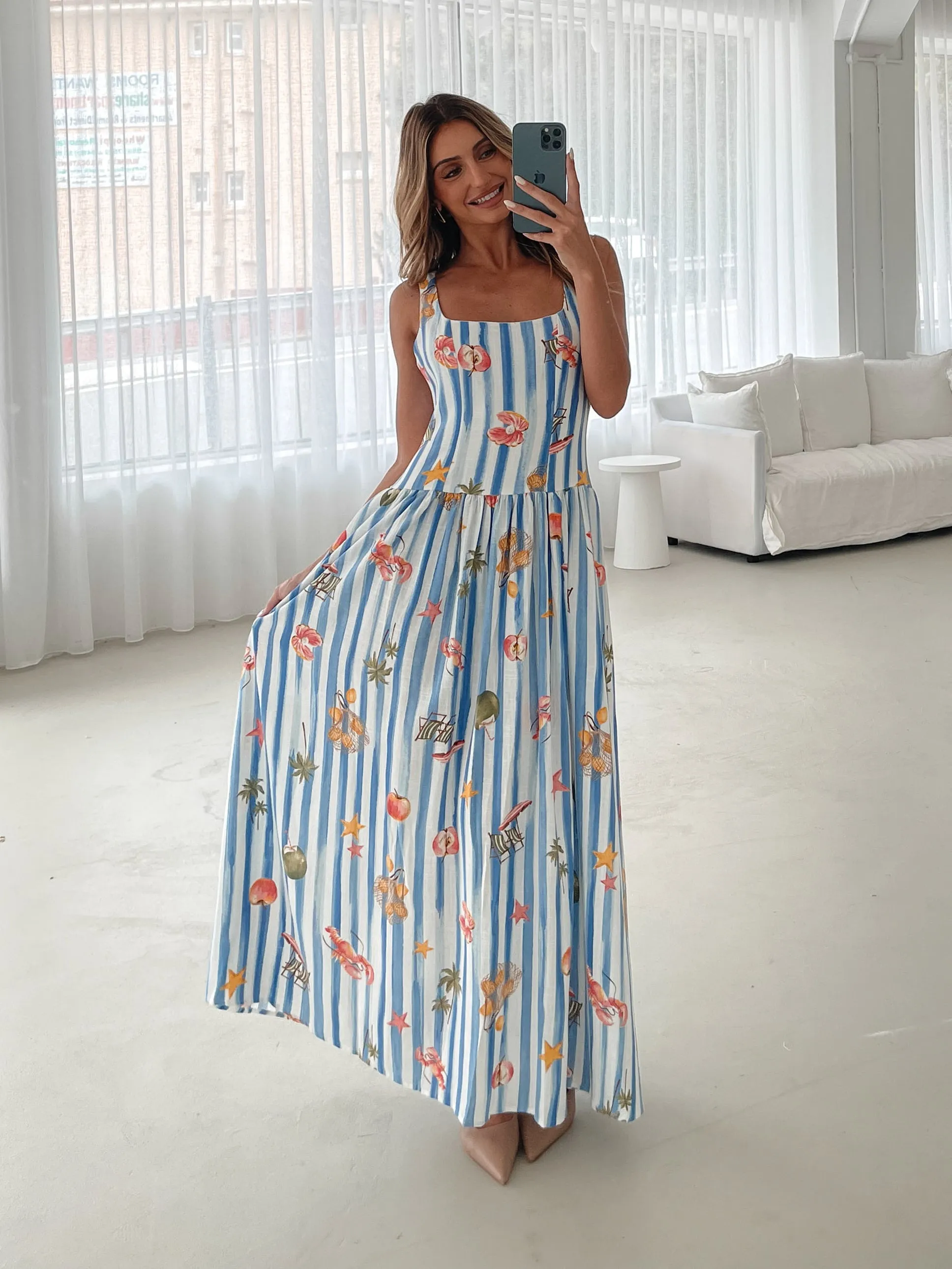 Uhura Dress - Blue Print