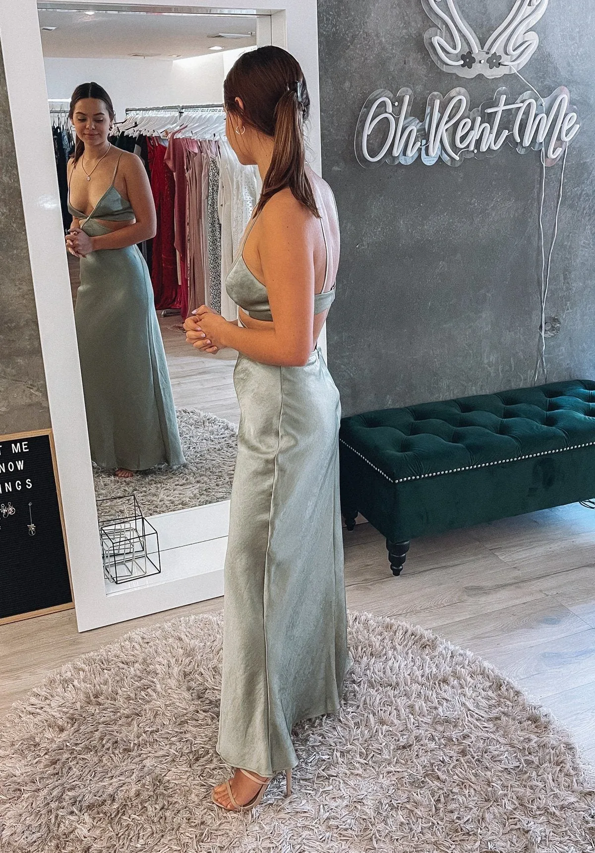 Veronique Cut-out Maxi Dress - Sage