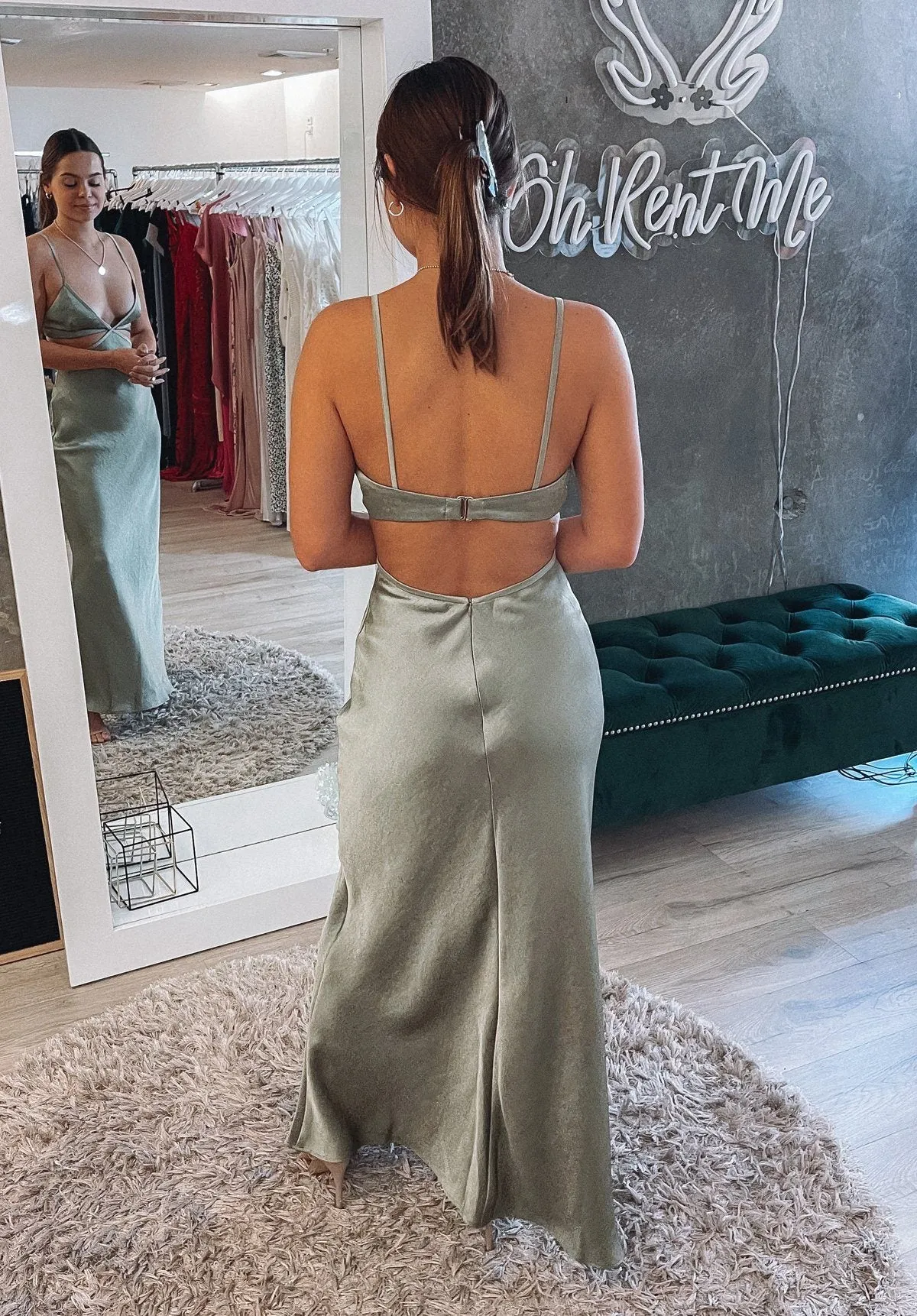 Veronique Cut-out Maxi Dress - Sage
