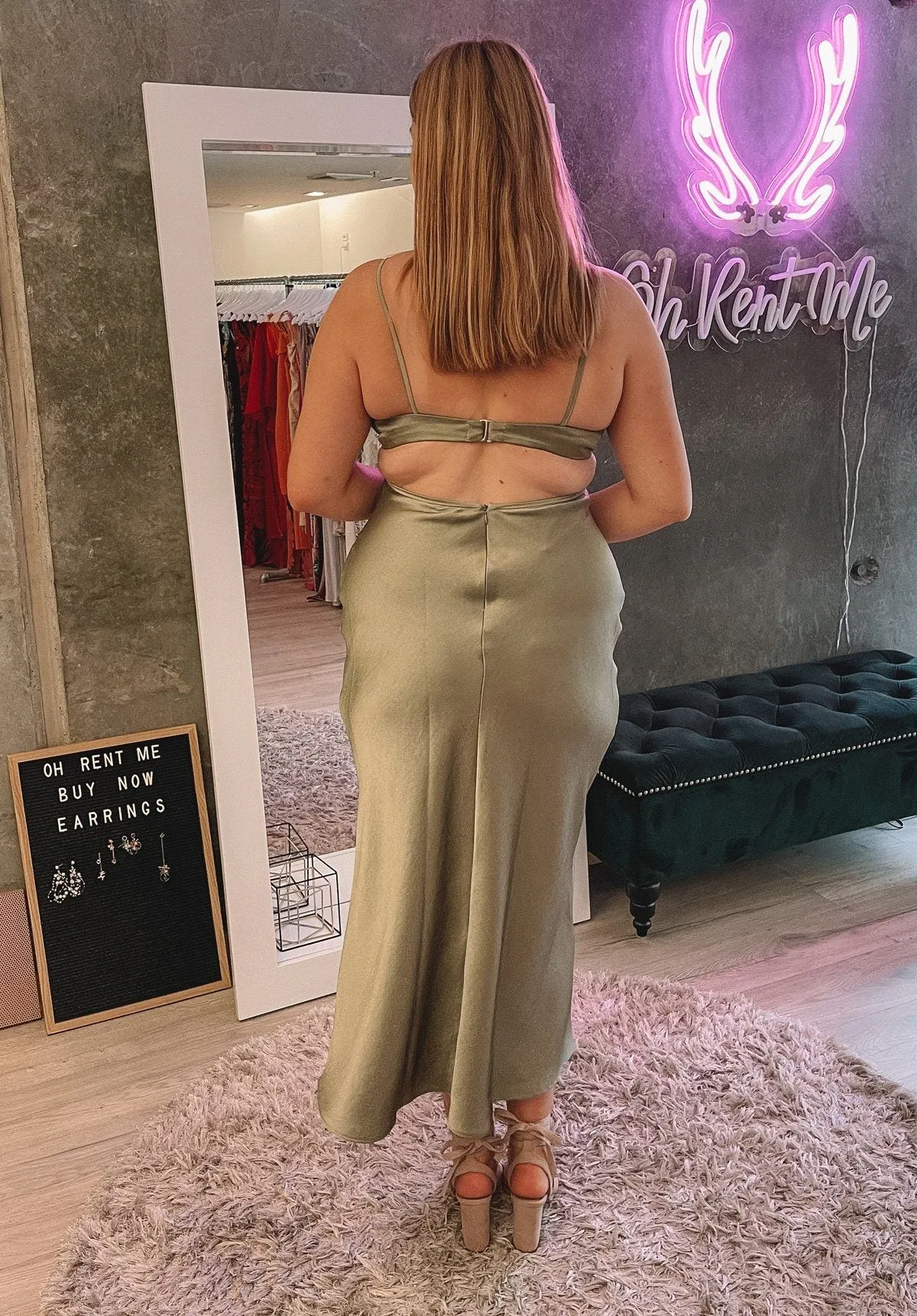 Veronique Cut-out Maxi Dress - Sage