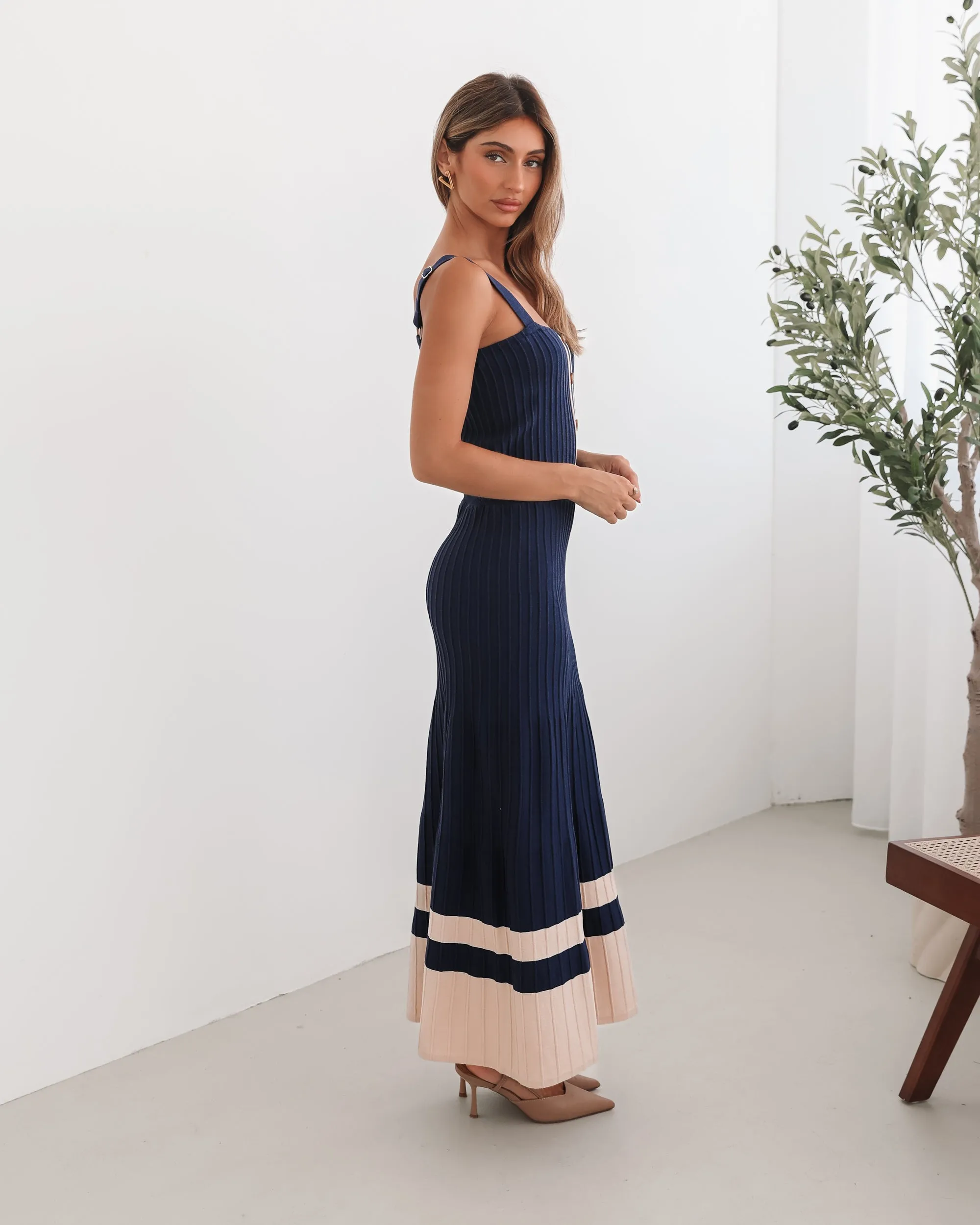 Vianne Dress - Navy Multi