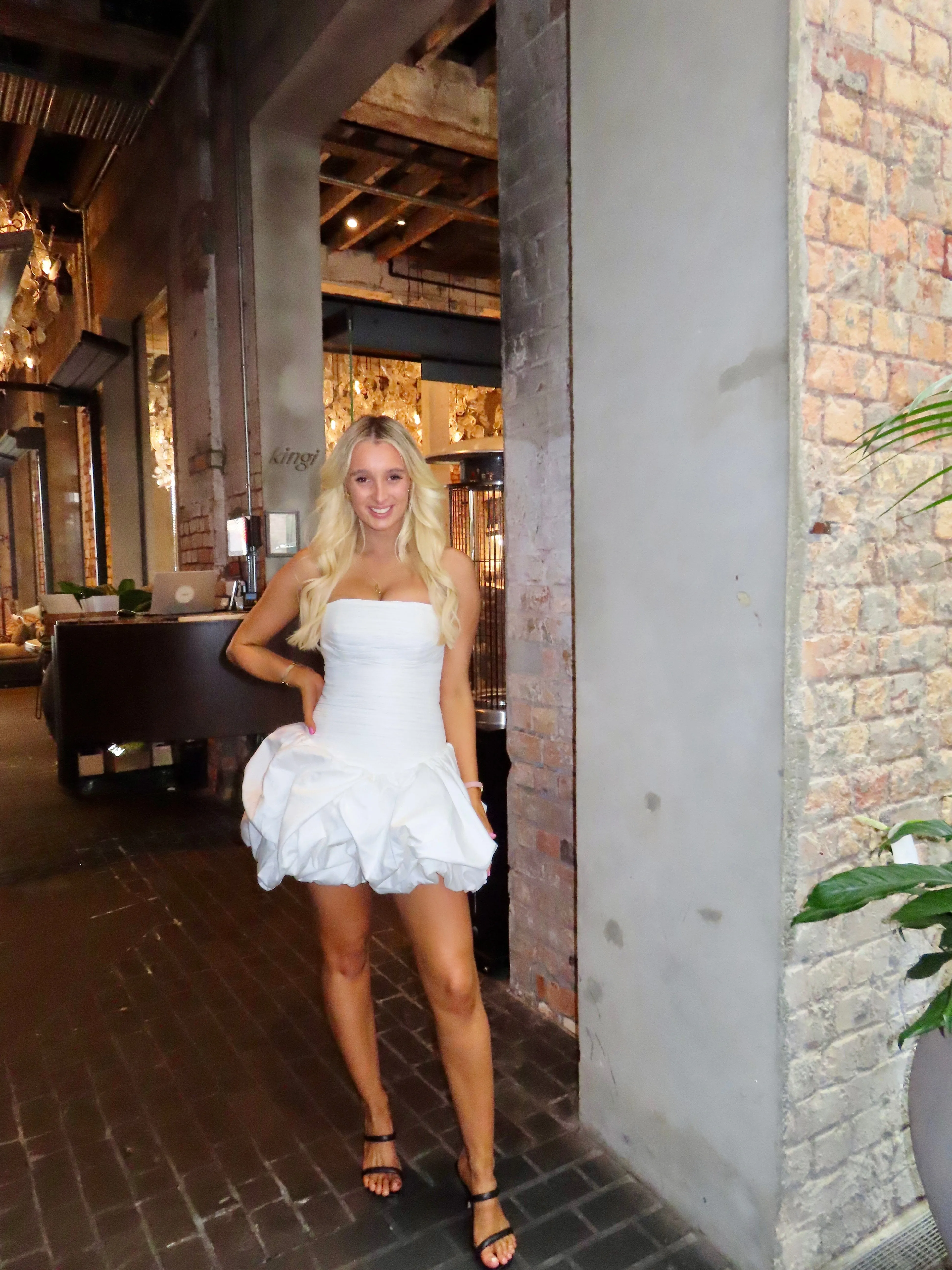 Violette Bubble Hem Mini Dress