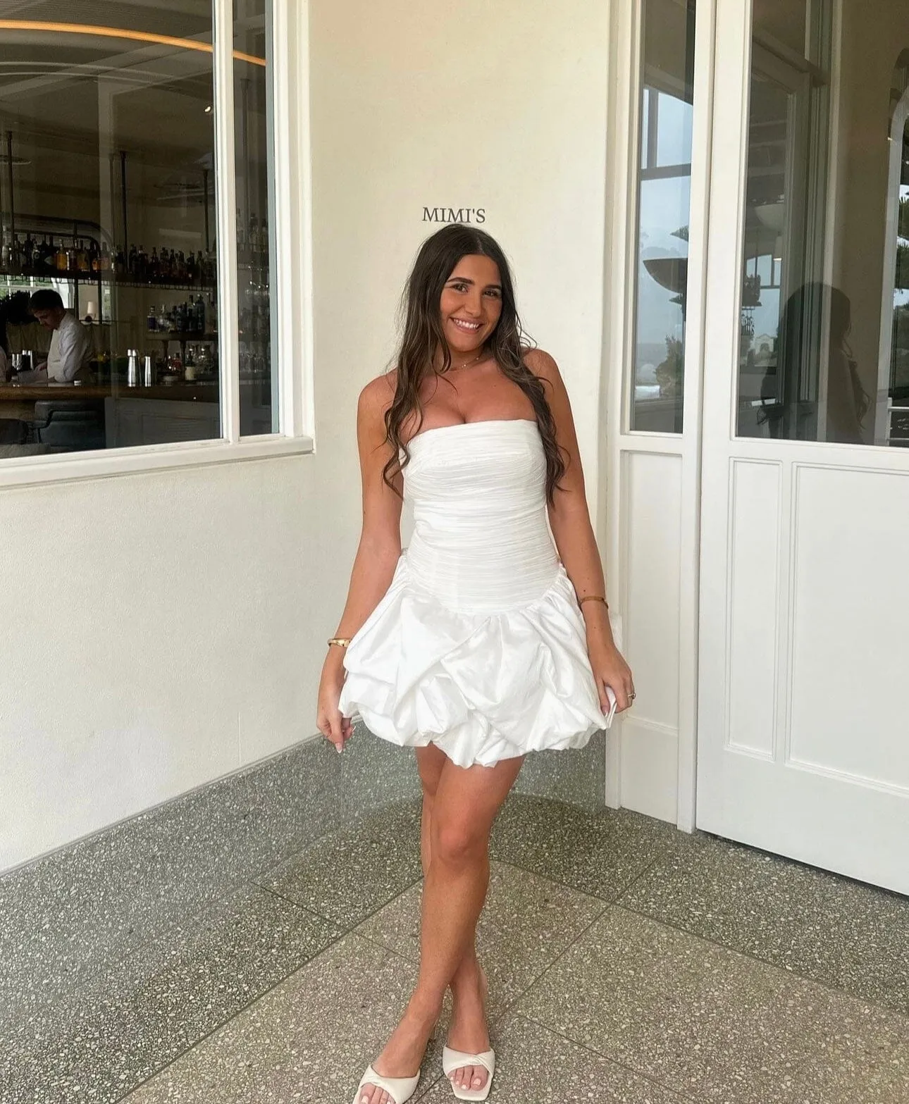 Violette Bubble Hem Mini Dress