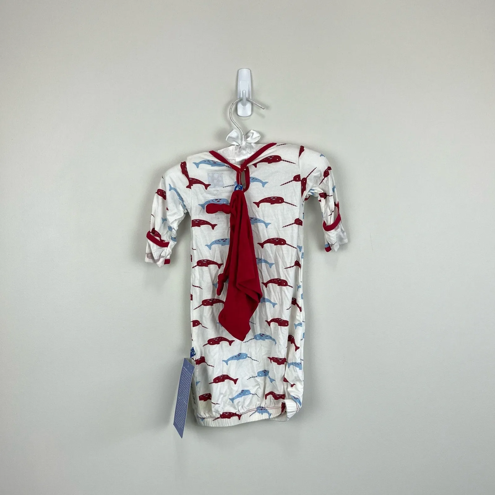 VIP Favorite Kickee Pants Print Layette Gown & Double Knot Hat Set 0-3 Months NWT  Last Chance!
