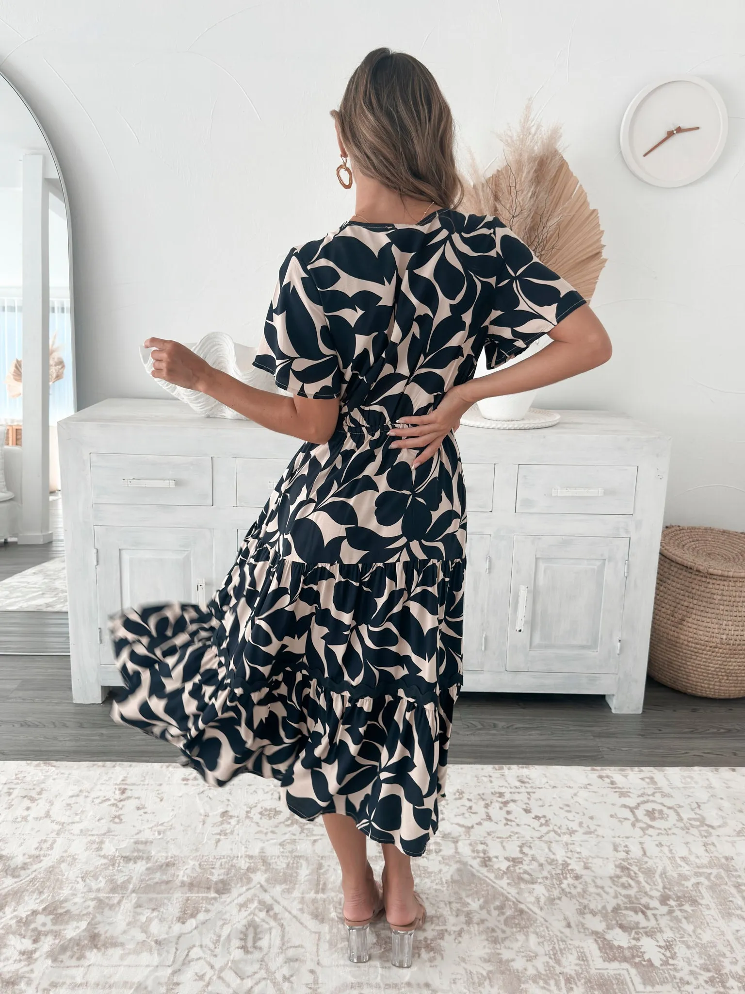Vistara Dress - Navy Print