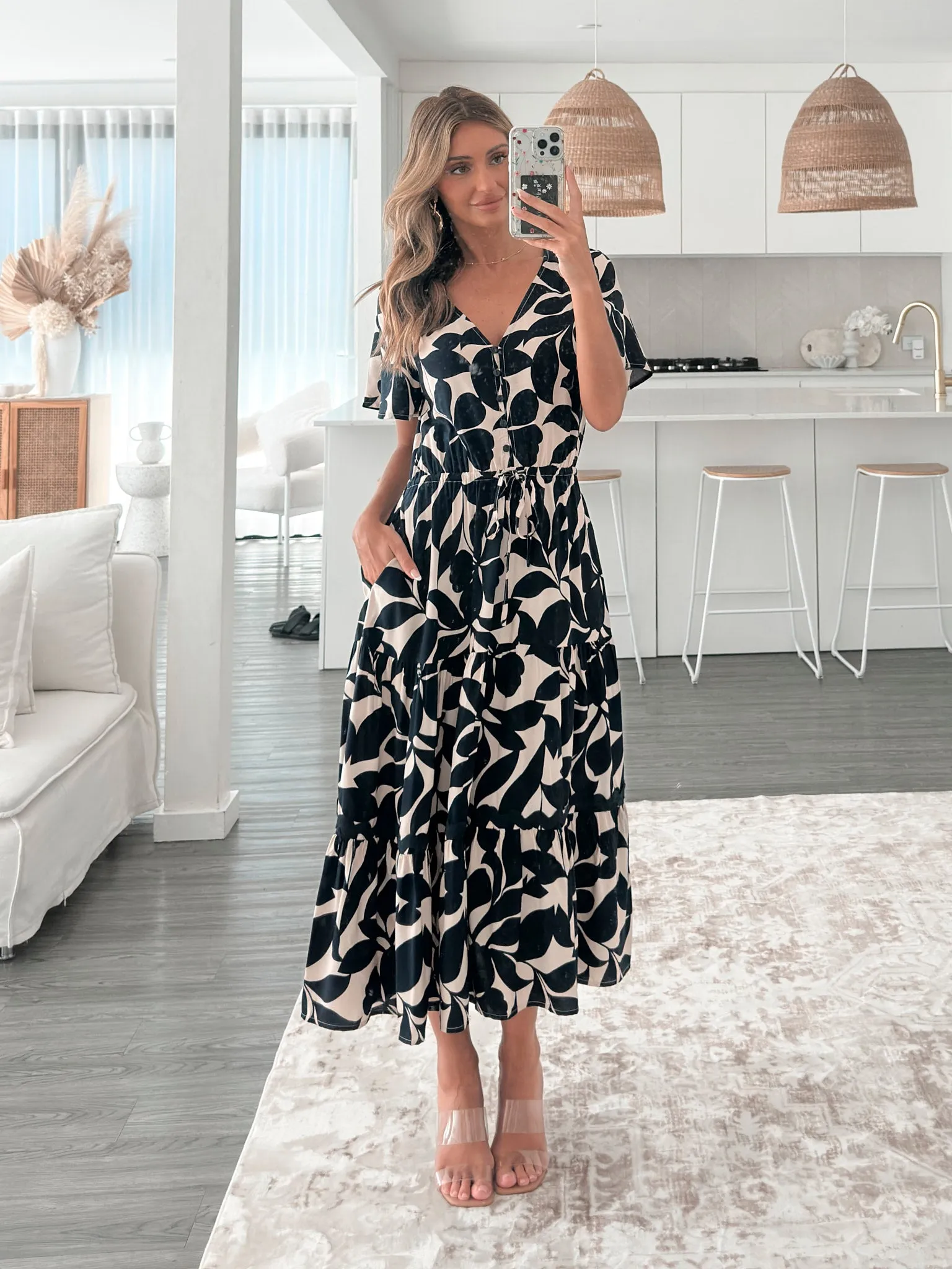 Vistara Dress - Navy Print