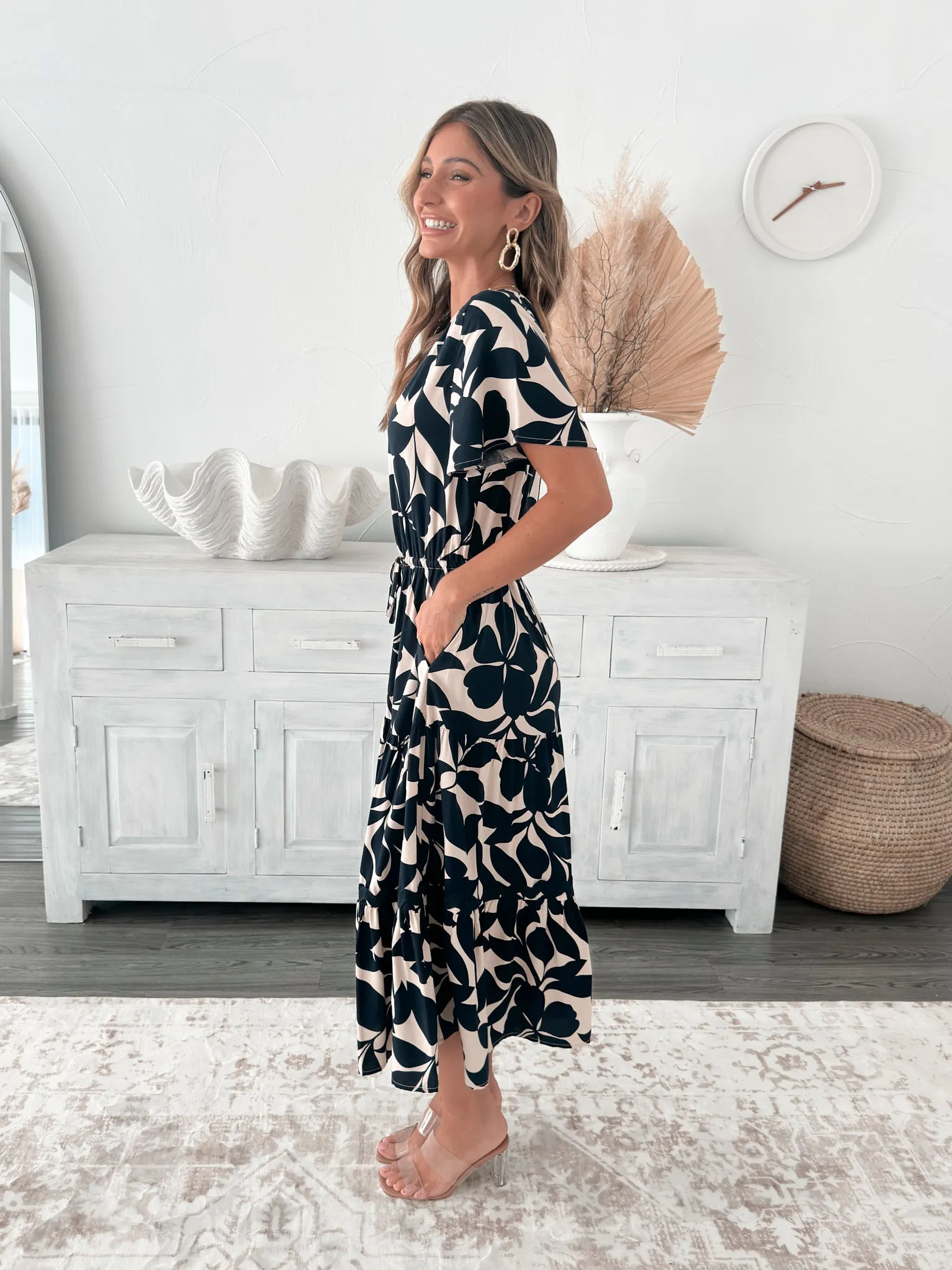 Vistara Dress - Navy Print
