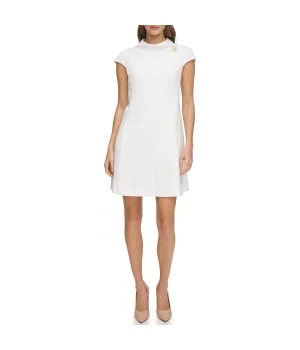 Worth Every Penny Cap Sleeve Roll Neck Shift Ivory  Today Only!